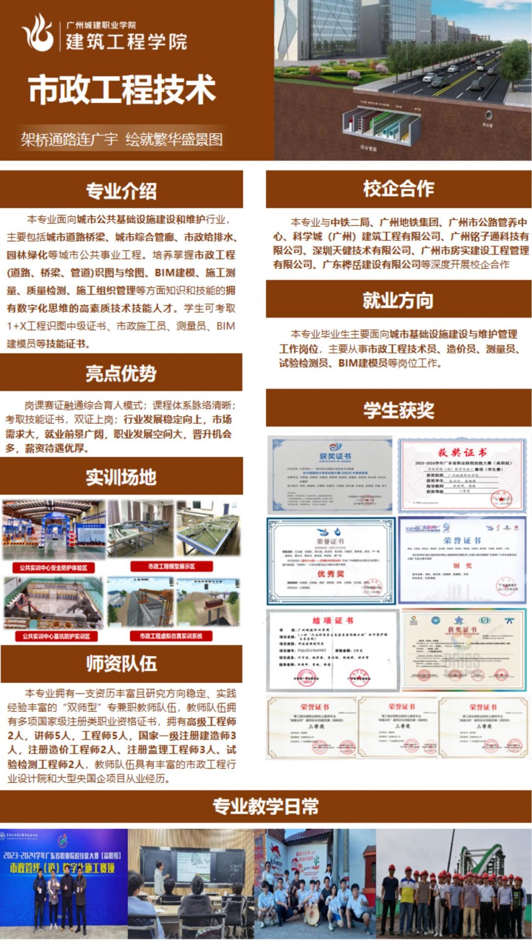 培养掌握市政工程(道路